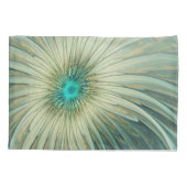 Abstract Sage Green Fantasy Flower Fractal Art 枕カバー (裏面)