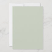 Abstract Sage Green Wedding Invitation 招待状 (裏面)
