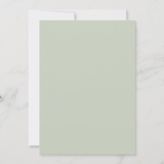 Abstract Sage Green Wedding Invitation 招待状 (裏面)