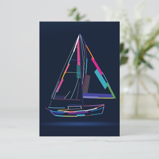 Abstract sailing yacht 出欠カード (スタンド正面)