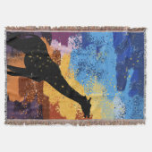 Abstract Savanna Dreams ImpressionistThrow Blanket スローブランケット (正面)