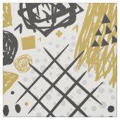 Abstract Scratch Golden Black No.01 ファブリック (見本)