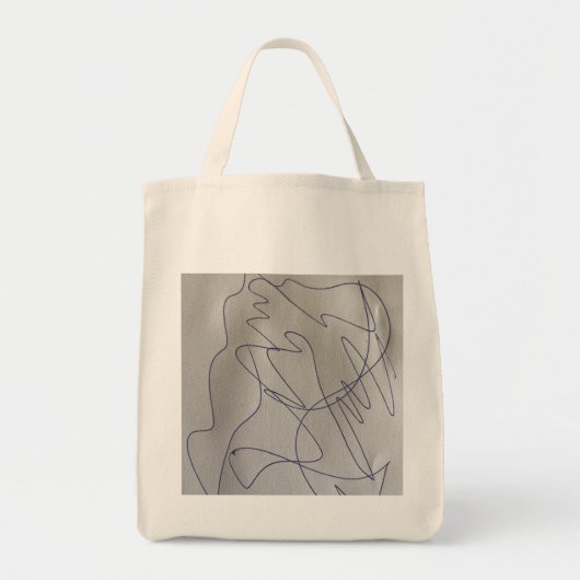 Abstract Scribble Pen Drawing Graphic Tote bag トートバッグ (正面)