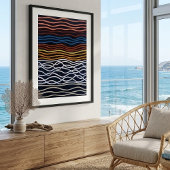 Abstract Seafront Painting by Alfred Fox キャンバスプリント