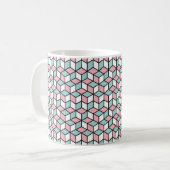 Abstract Seamless 3d Pattern. Isometric backgroun コーヒーマグカップ (正面左)