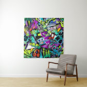 Abstract seamless cartoon pattern. Repeated with m タペストリー (インサイチュ)