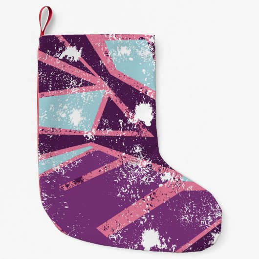 Abstract seamless geometric pattern. grunge urban スモールクリスマスストッキング (正面)