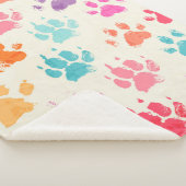 Abstract seamless pattern - bright colorful ink pr シェルパブランケット (3/4)
