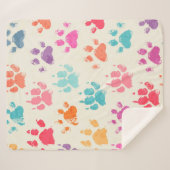 Abstract seamless pattern - bright colorful ink pr シェルパブランケット (正面(横))