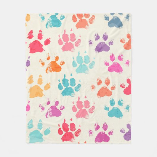Abstract seamless pattern - bright colorful ink pr フリースブランケット (正面)