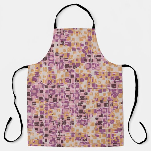 Abstract seamless pattern. Chaotic rounded squares エプロン (正面)