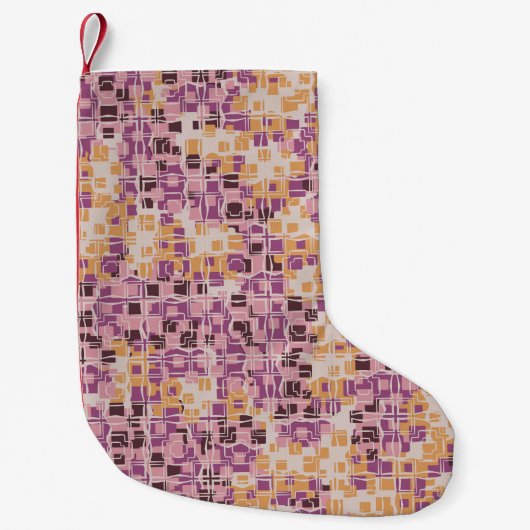 Abstract seamless pattern. Chaotic rounded squares スモールクリスマスストッキング (正面)
