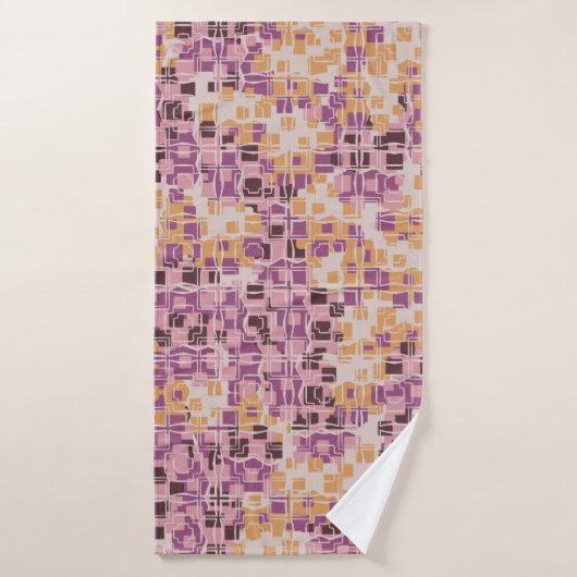 Abstract seamless pattern. Chaotic rounded squares バスタオル (バスタオル)