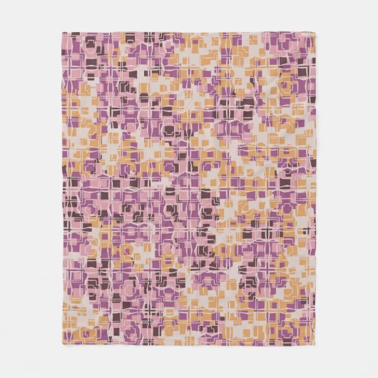 Abstract seamless pattern. Chaotic rounded squares フリースブランケット (正面)