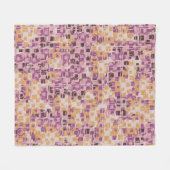 Abstract seamless pattern. Chaotic rounded squares フリースブランケット (正面(横))