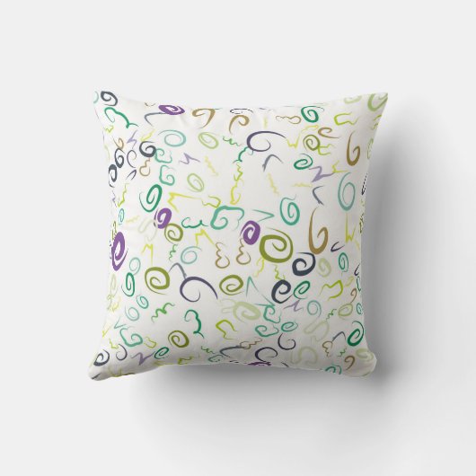 Abstract seamless pattern handmadeabstract, art, b クッション (裏面)