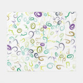Abstract seamless pattern handmadeabstract, art, b フリースブランケット (正面(横))