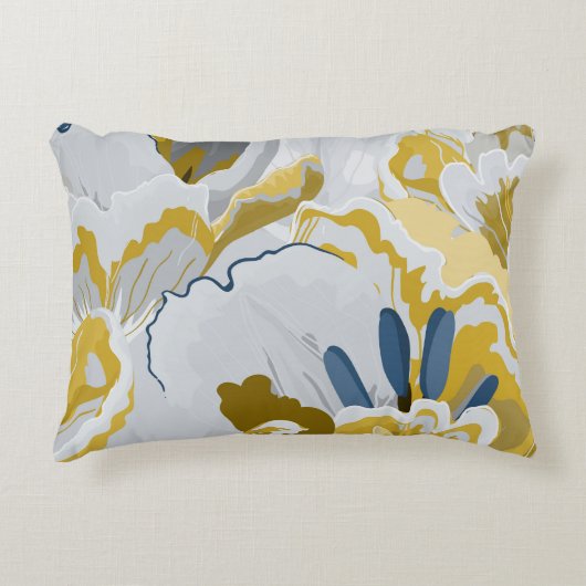 Abstract seamless pattern. Light grey,  yellow,  g アクセントクッション (正面)