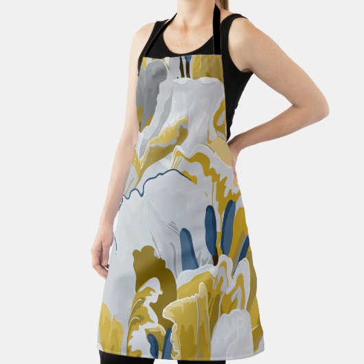 Abstract seamless pattern. Light grey, yellow, g エプロン (インサイチュ)