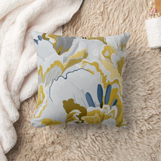 Abstract seamless pattern. Light grey,  yellow,  g クッション (ブランケット)