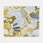 Abstract seamless pattern. Light grey, yellow, g フリースブランケット (正面(横))