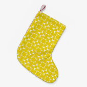 Abstract seamless pattern of Ripe Lemon yellow col スモールクリスマスストッキング (正面 (吊り時))