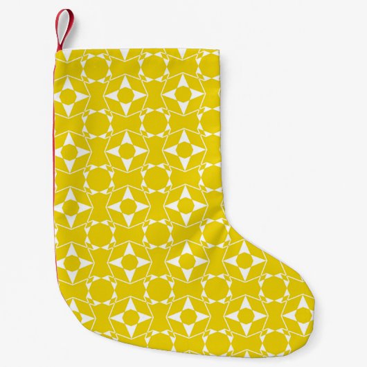 Abstract seamless pattern of Ripe Lemon yellow col スモールクリスマスストッキング (正面)