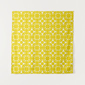 Abstract seamless pattern of Ripe Lemon yellow col タペストリー (正面(横))