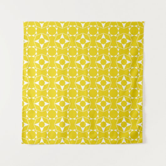 Abstract seamless pattern of Ripe Lemon yellow col タペストリー (正面)