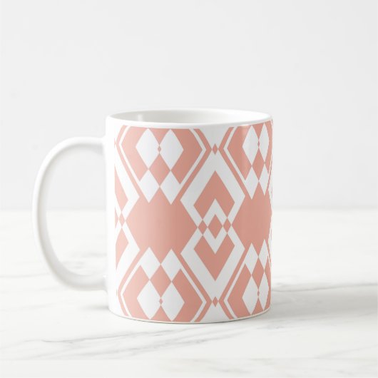 Abstract seamless pattern of Wax flower pink color コーヒーマグカップ (左)