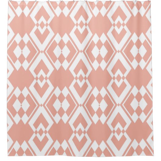 Abstract seamless pattern of Wax flower pink color シャワーカーテン (正面)