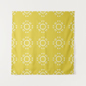 Abstract seamless pattern of yellow color backgrou タペストリー (正面(横))