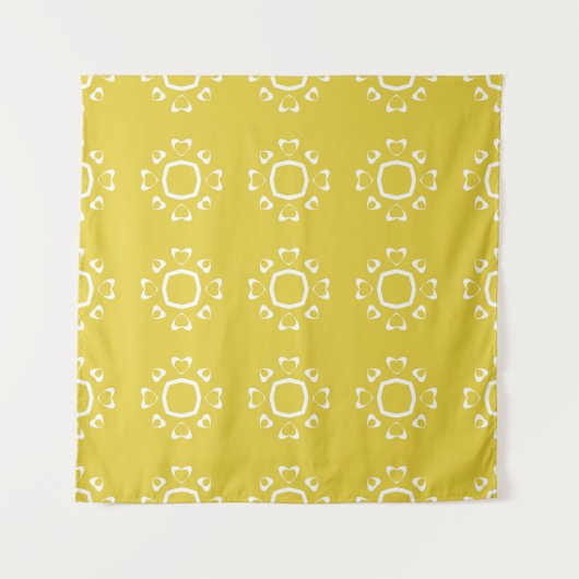 Abstract seamless pattern of yellow color backgrou タペストリー (正面)