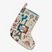 Abstract seamless pattern on the theme of France a スモールクリスマスストッキング (正面 (吊り時))