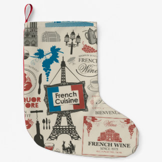 Abstract seamless pattern on the theme of France a スモールクリスマスストッキング
