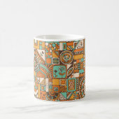 Abstract seamless pattern with geometric elements. コーヒーマグカップ (中央)