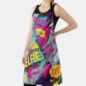 Abstract seamless pattern with Pop art comicspeech エプロン (インサイチュ)