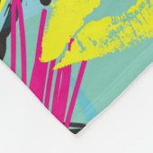 Abstract seamless pattern with Pop art comicspeech フリースブランケット (角)