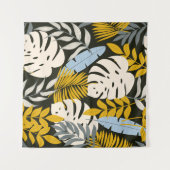 Abstract seamless pattern with tropical leaves and タペストリー (正面(横))