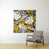 Abstract seamless pattern with tropical leaves and タペストリー (インサイチュ(横))