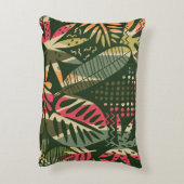 Abstract seamless pattern with tropical leaves. Ha アクセントクッション (裏面(縦))