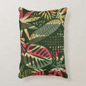 Abstract seamless pattern with tropical leaves. Ha アクセントクッション (正面(垂直))