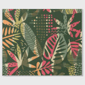 Abstract seamless pattern with tropical leaves. Ha ラッピングペーパー (フラット)