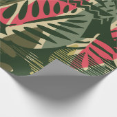 Abstract seamless pattern with tropical leaves. Ha ラッピングペーパー (角)
