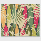 Abstract seamless pattern with tropical leaves. Ha ラッピングペーパー (フラット)