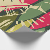 Abstract seamless pattern with tropical leaves. Ha ラッピングペーパー (角)