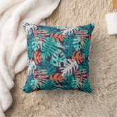 Abstract seamless tropical leaves pattern. Creativ クッション (ブランケット)