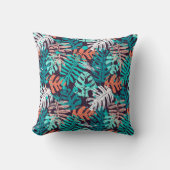 Abstract seamless tropical leaves pattern. Creativ クッション (正面)