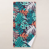 Abstract seamless tropical leaves pattern. Creativ バスタオル (バスタオル)