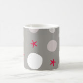Abstract seamless vintage pattern on grey backgrou コーヒーマグカップ (中央)
